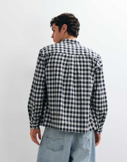 ONLY & SONS regular fit shirt in small navy check, 5 of 5