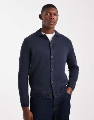 SONS - Regular-Fit-Strickjacke in Marineblau Marineblau M