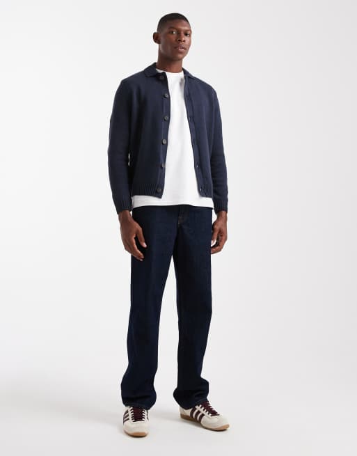 ONLY & SONS – Regular-Fit-Strickjacke in Marineblau, 2 von 5