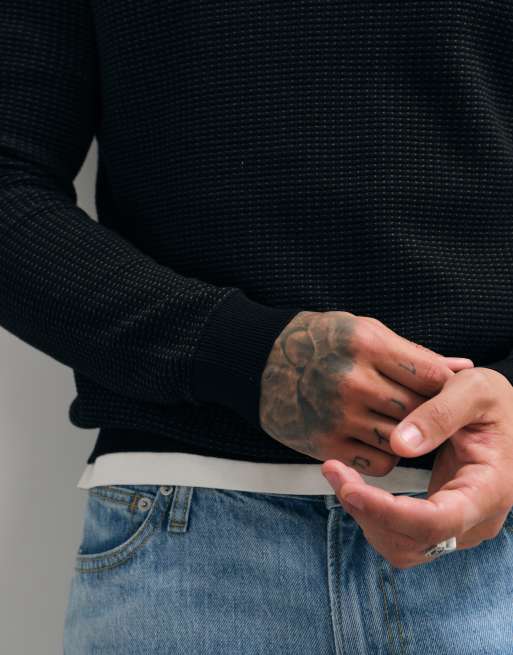 ONLY & SONS regular fit strik med rund hals i sort, 3 af 5