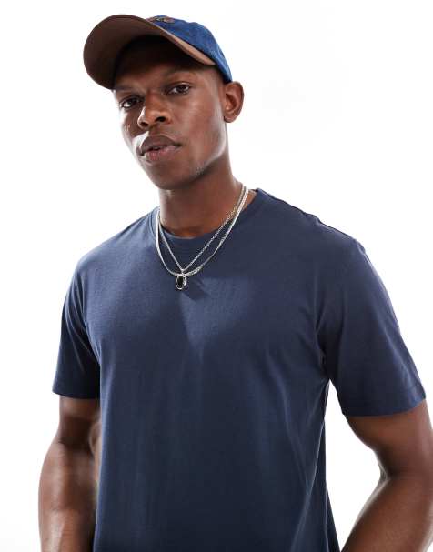 ONLY & SONS regular fit t-shirt in navy - view 1