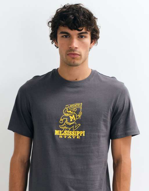 ONLY & SONS regular fit t-shirt with football mascot print in charcoal, 2 of 5