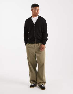 Only & Sons Relaxed Cardigan In Black