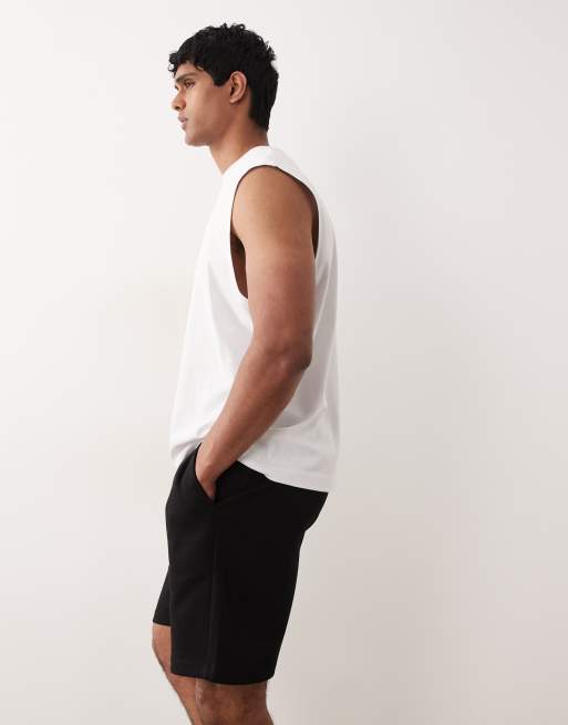 ONLY & SONS relaxed fit airflex shorts in black, 3 of 5