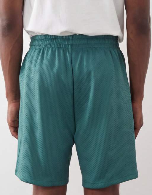 ONLY & SONS – Relaxed-Fit-Basketball-Shorts aus Netzstoff in Grün, 5 von 5