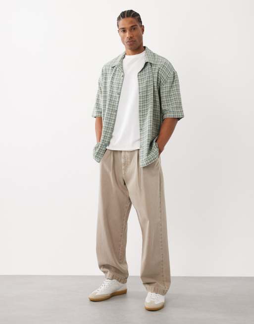 ONLY & SONS – Relaxed-Fit-Hemd mit kleinem Karomuster in Grün, 2 von 5