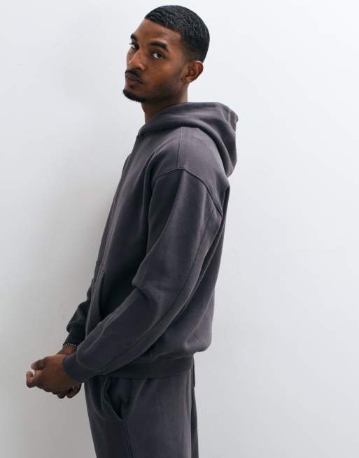 ONLY & SONS relaxed-fit hoodie co-ord in gewassen antracietgrijs, 4 van 10