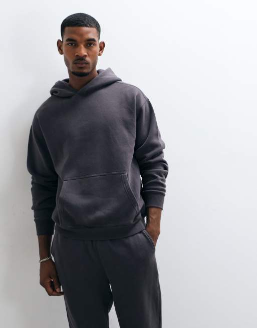 ONLY & SONS relaxed-fit hoodie co-ord in gewassen antracietgrijs, 5 van 10