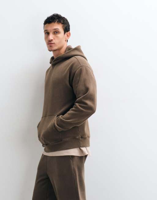 ONLY & SONS relaxed fit hoodie in washed brown - part of a set, 2 of 5