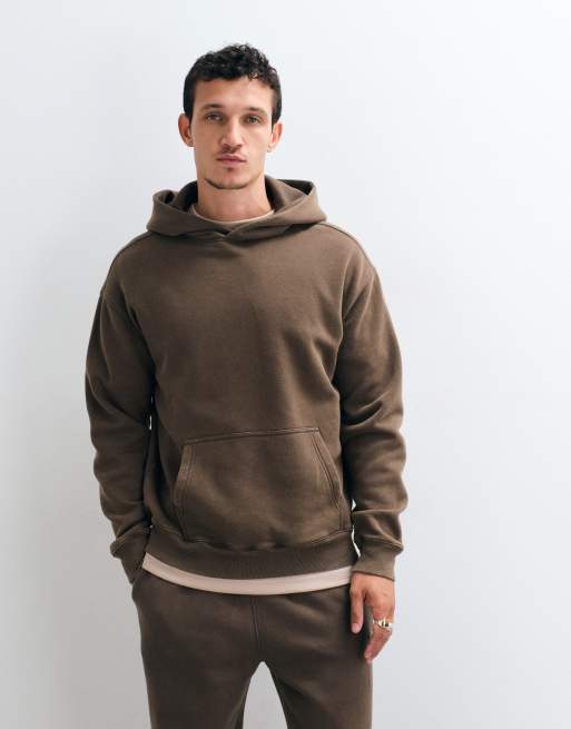 ONLY & SONS relaxed fit hoodie in washed brown - part of a set, 3 of 5