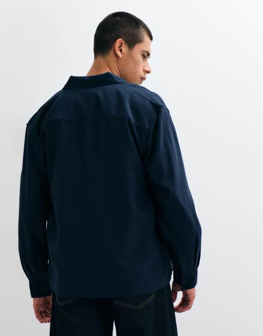 ONLY & SONS relaxed-fit overhemd in marineblauw, 5 van 5