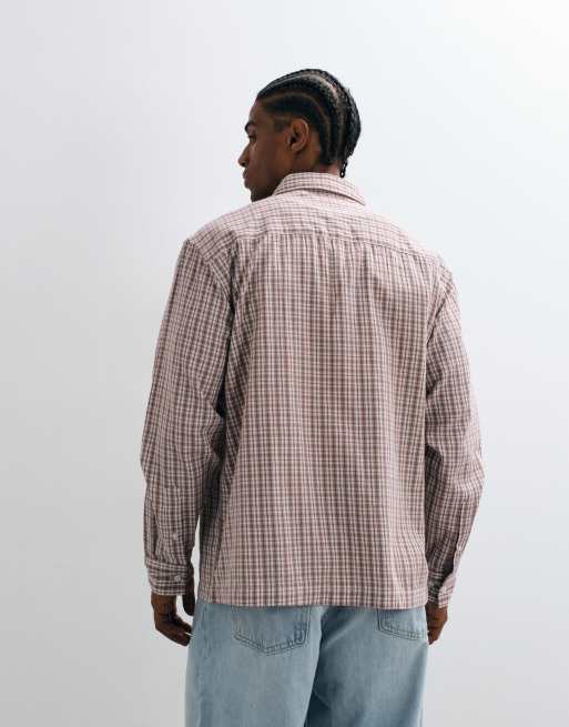 ONLY & SONS relaxed-fit overhemd met rood-bruine ruit, 5 van 5