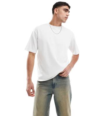 relaxed fit soft touch t-shirt in white