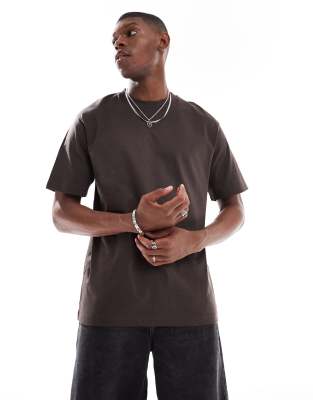 Only & Sons Relaxed Fit T-shirt In Brown