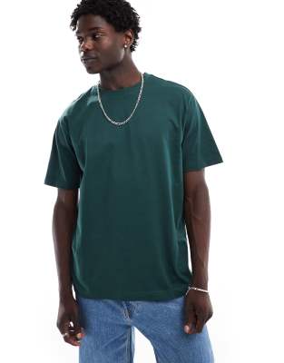 relaxed fit T-shirt in dark green