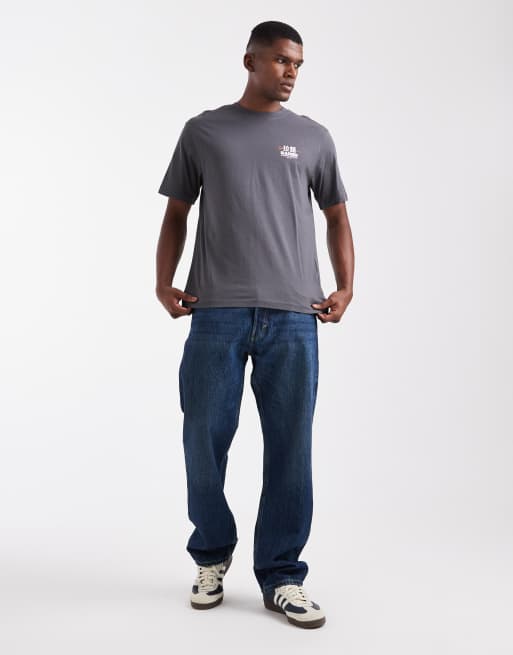 ONLY & SONS – Relaxed-Fit-T-Shirt in Dunkelgrau mit „Ramen Bowl“-Rückenprint, 2 von 5
