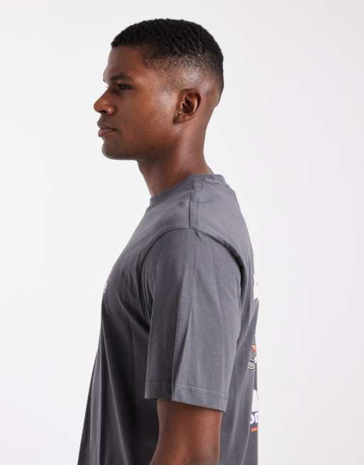 ONLY & SONS – Relaxed-Fit-T-Shirt in Dunkelgrau mit „Ramen Bowl“-Rückenprint, 4 von 5