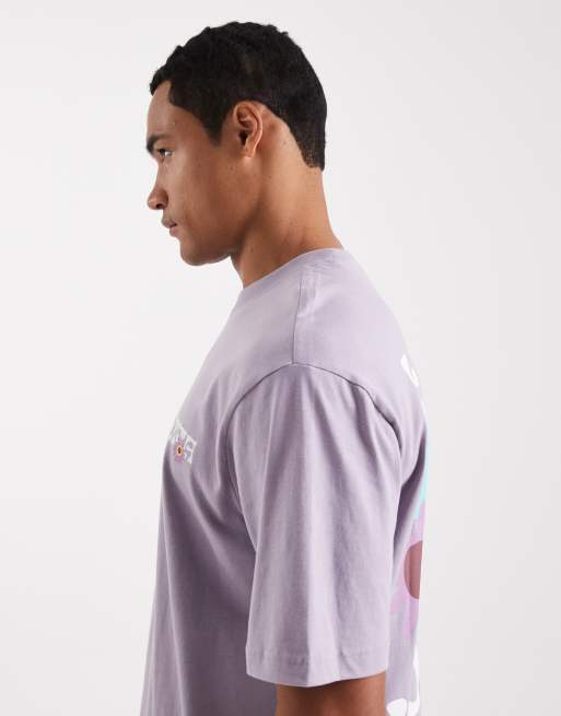 ONLY & SONS – Relaxed-Fit-T-Shirt in Flieder mit „Lisboa“-Rückenprint, 5 von 5