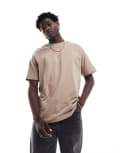 [ONLY & SONS] ONLY & SONS relaxed fit t-shirt in taupe-Brown M Desert taupe