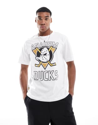 relaxed fit T-shirt with Anaheim Ducks print in white-Gray