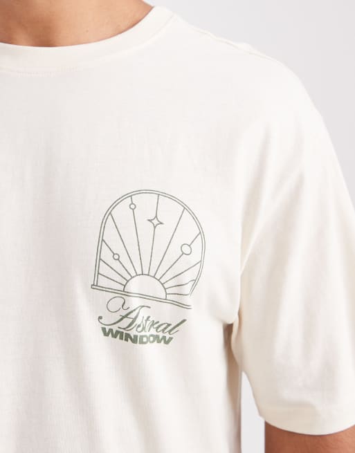 ONLY & SONS relaxed fit t-shirt with astra back print in white, 5 of 5