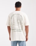 [ONLY & SONS] ONLY & SONS relaxed fit t-shirt with astral back print in white 2XL Antique White