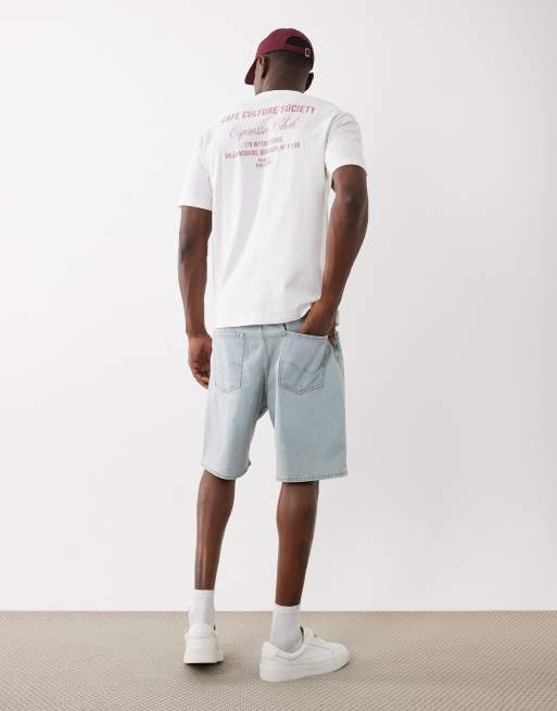 ONLY & SONS relaxed fit T-shirt with Espresso Club back print in white, 3 of 5