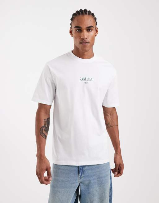 ONLY & SONS relaxed fit t-shirt with Garfield back print in white, 3 of 5