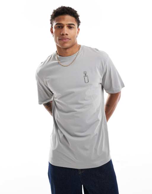ONLY & SONS relaxed fit t-shirt with hamsa hand print in