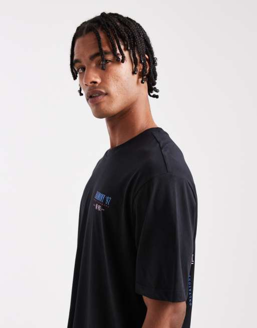 ONLY & SONS relaxed fit t-shirt with harmony 97 back print in black, 4 of 5
