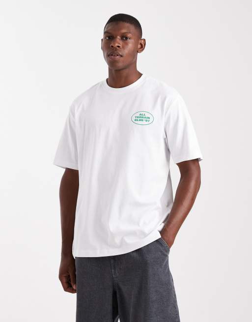 ONLY & SONS relaxed fit t-shirt with moving back print in white, 4 of 5