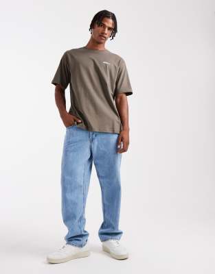 Only & Sons Relaxed Fit T-shirt With Norm Concept Print In Gray