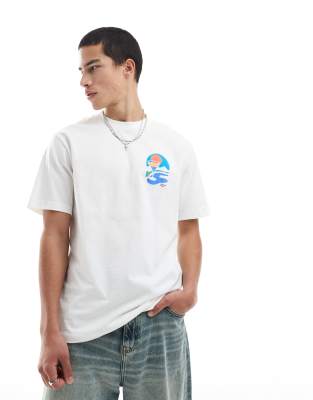 Only & Sons Relaxed Fit T-shirt With Palm Back Print In White
