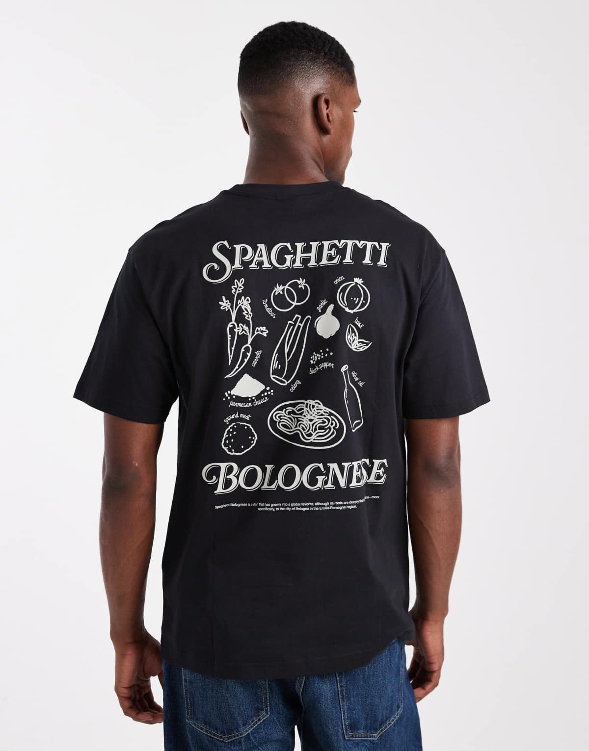 ONLY & SONS relaxed fit t-shirt with spaghetti back print in black