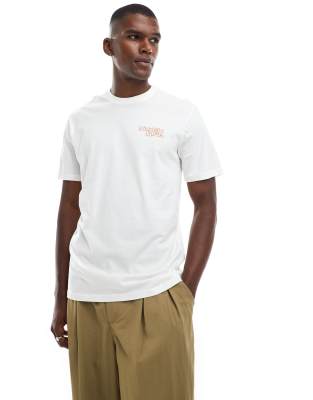 Only & Sons Relaxed Fit T-shirt With Spritz Back Print In White
