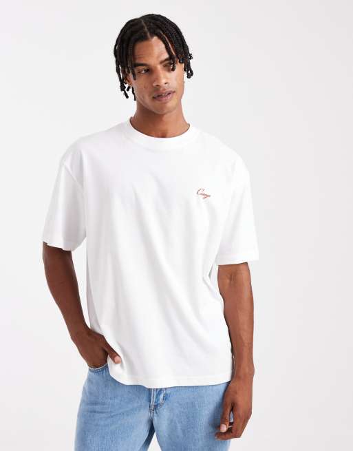 ONLY & SONS relaxed fit t-shirt with store graphic print in white, 3 of 5
