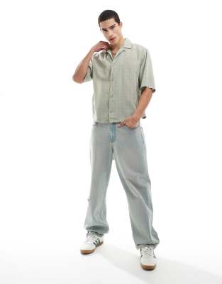Only & Sons Relaxed Fit Textured Revere Collar Shirt