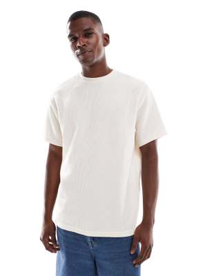 Only & Sons Relaxed Fit Textured T-shirt In White