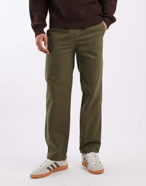 ONLY & SONS relaxed fit trouser in khaki 