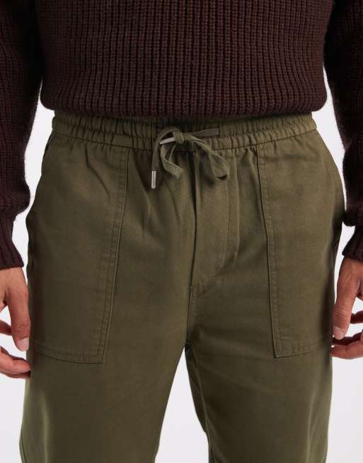 ONLY & SONS relaxed fit trouser in khaki , 4 of 5