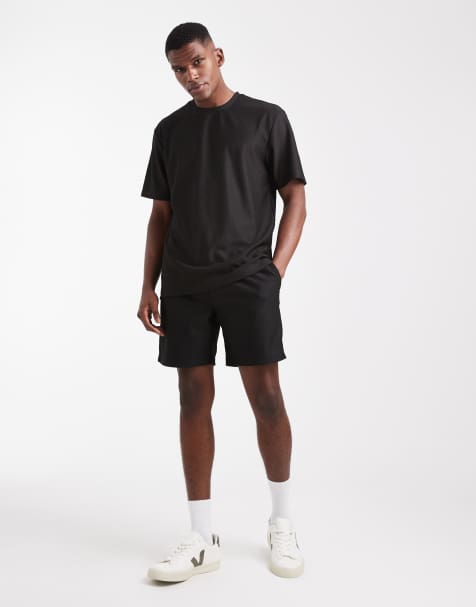 ONLY & SONS relaxed plisse set in black - view 1