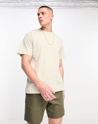 Only & Sons relaxed t-shirt in beige - ASOS Price Checker