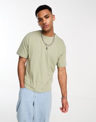 Only & Sons relaxed t-shirt in pale green - ASOS Price Checker