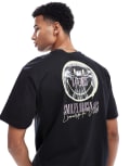[ONLY & SONS] ONLY & SONS relaxed t-shirt with smile print in black XXS Black