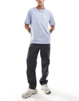 Only & Sons Relaxed T-shirt With Symbols In Blue