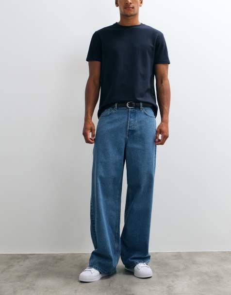 ONLY & SONS Remi jeans a gamba larga in denim blu medio - view 1