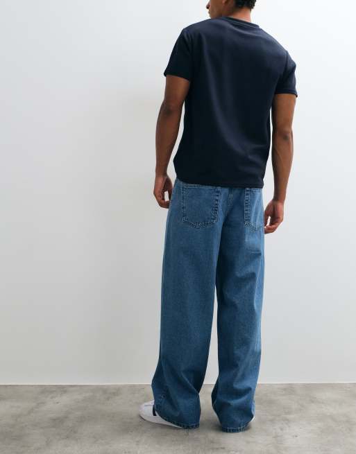 ONLY & SONS Remi wide leg jeans in mid blue denim, 3 of 5