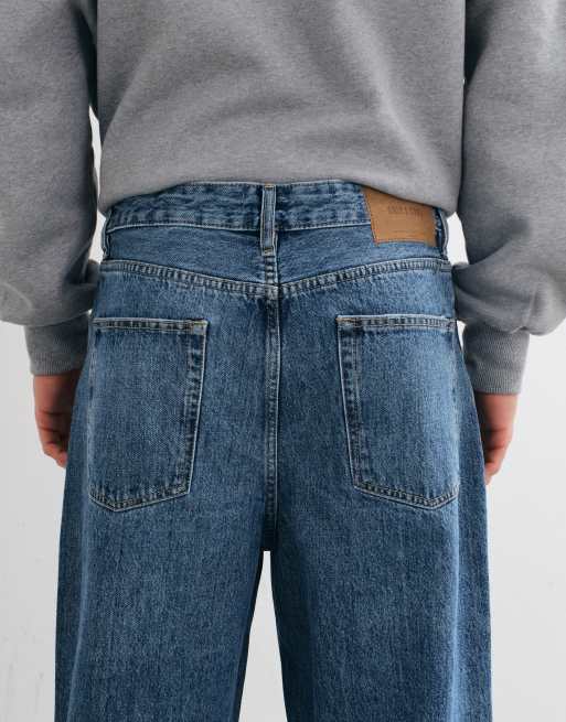 ONLY & SONS Remi wide leg  jeans in mid blue, 5 of 5