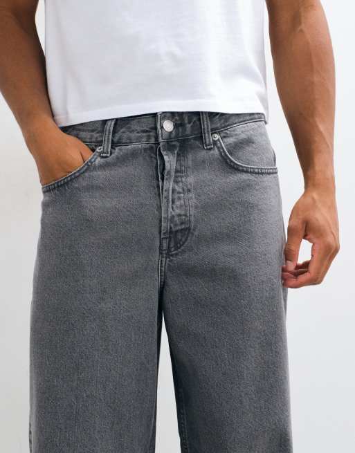 ONLY & SONS Remi wide leg jeans in mid grey denim, 4 of 5