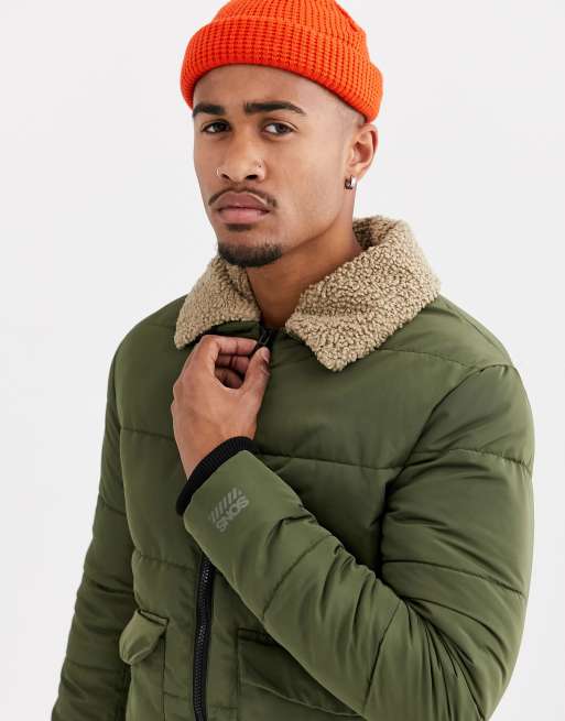 nike borg padded jacket
